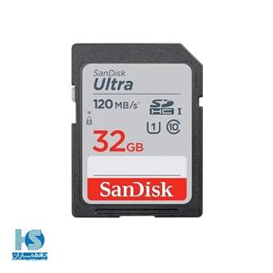 کارت حافظه سن دیسک SDHC مدل Ultra UHS-I U1 سرعت 120MB ظرفیت 32 گیگابایت