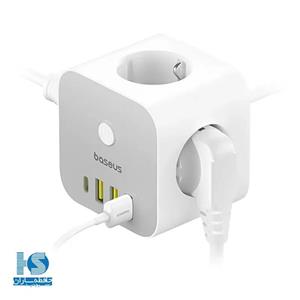 چندراهی برق 20 وات بیسوس چهار پورت مدل PowerCombo Cube Power Strip