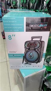 اسپیکر بلوتوثی قابل حمل GreatNice مدل GTS-1718 – ۸ اینچ بیگ ساند، میکروفون بی‌سیم، باتری قابل شارژ و نورپردازی RGB