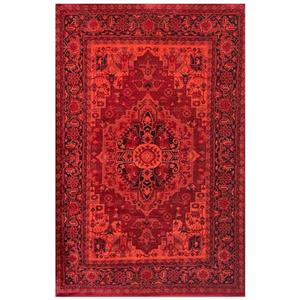 فرش ماشینی 700 شانه زمینه لاکی حاشیه لاکی مدل  بلوچ bcf کد 831