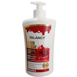 ماسک مو بدون سولفات والانسی مناسب موی کراتین شده Valancy