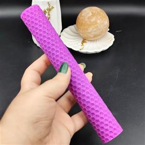 شمع موم عسلی بنفش کد 9186