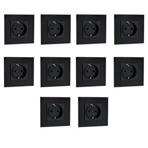 پریز برق ارت دار جهان الکتریک مدل کریستال بسته 10 عددی