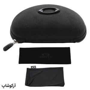 کیف عینک برند اوکلی OAKLEY با رنگ مشکی، زیپ دار و دستمال و کاور (سایز بزرگ) مدل 992787