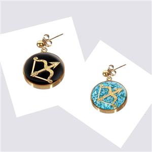 انگشتر ورق طلا ماه آذر(سنگ فیروزه و اونیکس)