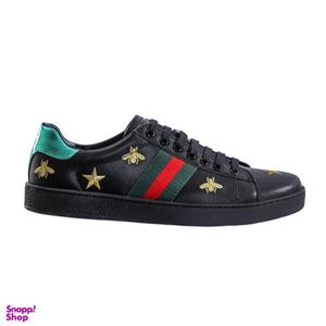 کتانی زنانه طرح Gucci مدل زنبوری رنگ مشکی