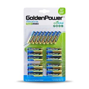 باتری قلمی و نیم قلمی گلدن پاور مدل  Power Plus US  بسته 20 عددی Golden Power GLR6A And GLR03A Power Plus AA And AAA Battery  Pack of 20
