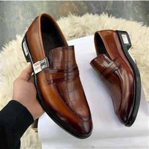 کفش کالج مردانه تمام چرم باکیفیت سنگی