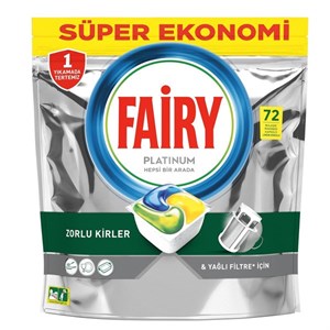 قرص ماشین ظرفشویی فیری پلاتینیوم ۷۲ عددی Fairy Platinum All in One Dishwasher Tablets – 72 pcs | UK Edition