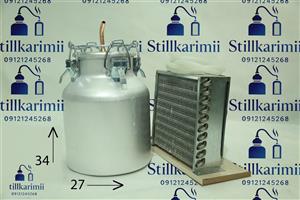 دستگاه عرق گیری ویژه 15 لیتری با کندانسور لوله استیل 304 سایز 25 (یک چهارم)