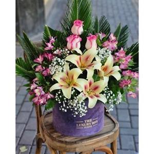 باکس گل گل عروس و آنتوریوم برای روز زن 4763