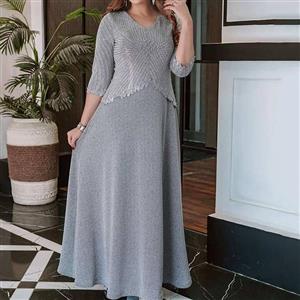 پیراهن مجلسی بلند نگینی جنس لمه ترک. سایز 42 تا 58.