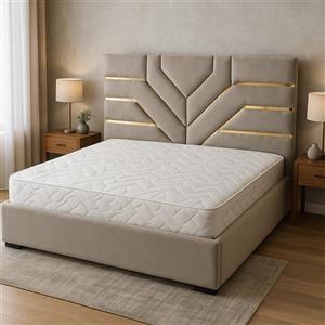 تخت خواب چوبی یک نفره دیبا روکش امیدی مدل الماس 1134 سایز 200×90 سانتی متر