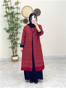 مانتو جیب در پیله رنگی طرح صحرا