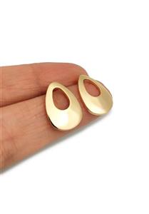 پایه گوشواره اشکی توخالی طلایی؛ طراحی شیک با امکان استفاده به عنوان گوشواره ساده
