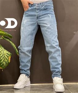 شلوار جین مام استایل مردانه آبی یخی شیک کد yr56774e مدل 1404