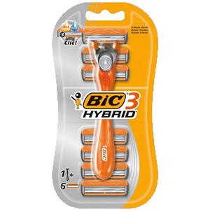خود تراش سه تیغ 6 یدک بیک | BIC 3 Hybrid Men’s Razors