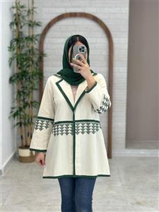 کت یقه انگلیسی سبز