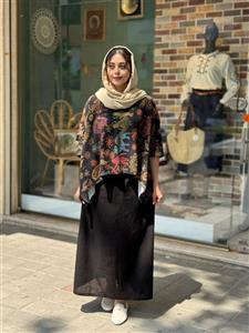 کراپ سایه سوزندوزی مشکی