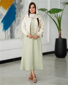 کت و سارافون اطلس سدری روشن