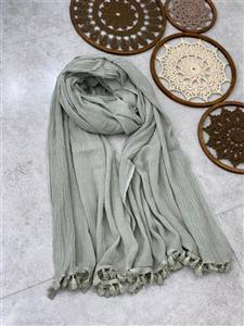شال الیافی منگوله دار سدری روشن