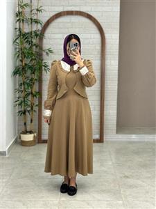 ست کت و سارافون کمند نسکافه ای