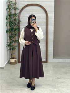 ست سه تیکه رز قهوه ای تیره