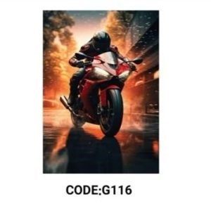 فرشینه 20*25 طرح پد موس گیمینگ موتور ریس قرمز کد G116