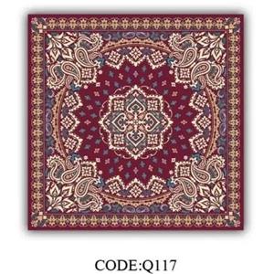 فرش چاپی مربع مخمل هازان ترک کد Q117 (پس کرایه)