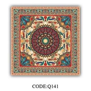 فرش چاپی مربع سنتی مخمل هازان ترک کدQ141 (پس کرایه)