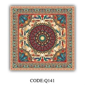 فرش چاپی مربع سنتی مخمل هازان ترک کدQ141 (پس کرایه)