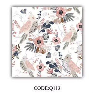 فرش مدرن مربع روشن مخمل هازان ترک کد Q113 (پس کرایه)
