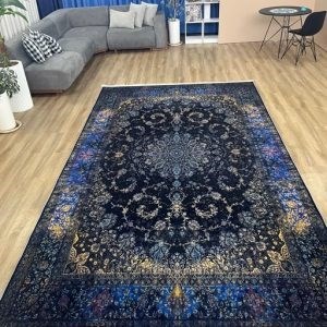 فرش ماشینی چاپی | فرشینه مخمل هازان ترک طرح کهکشان شرق u840