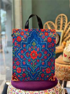 ساک دستی سرو سنتی آبی نارنجی قرمز