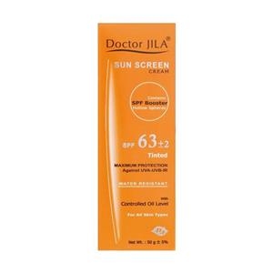 کرم ضدآفتاب رنگی دکتر ژیلا SPF63 مدل DJ3 مناسب انواع پوست وزن 50 گرم