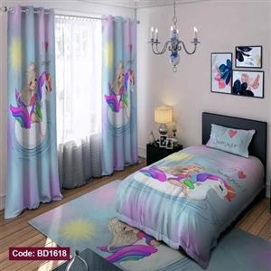 ست فانتزی رو تختی چاپی دخترانه یونیکورن کد bd1618 (پس کرایه)