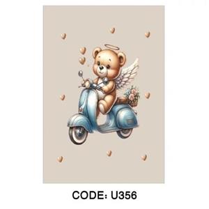 فرشینه کودک مخمل ترک طرح خرس تدی U356 (پس کرایه)
