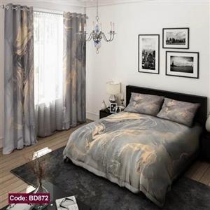 ست فانتزی روتختی ماربل سنگی 6 تیکه شامل لحاف ملافه کشدار 4 عدد روبالشی کد BD872 (پس کرایه)