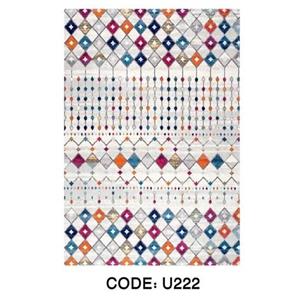 فرشینه مخمل ترک طرح مدرن گبه 7 رنگ U222 (پس کرایه)