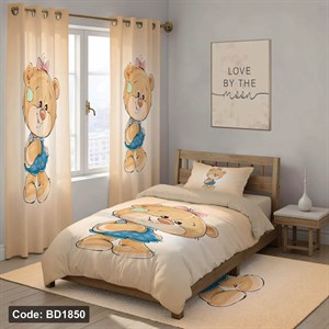 ست فانتزی روتختی چاپی دخترانه تدی 4تیکه کد bd1850 (پس کرایه)