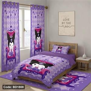 ست فانتزی رو تختی چاپی دخترانه کرومی کد bd1808 (پس کرایه)