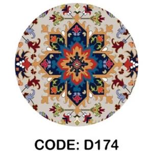 فرشینه حسن نیا گرد مخمل ترک کاشی کد D174 (پس کرایه)