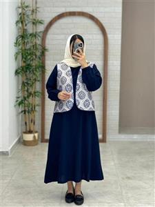 جلیقه سنتی سورمه ای