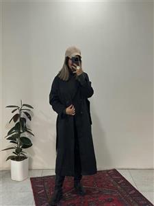 ترنچ کت بلند مشکی