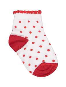 جوراب نخی طرح دار نوزادی دخترانه - ایدکس Baby Girls Cotton Patterned Socks - Idexe