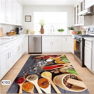 فرشینه | فرش چاپی برند حسن نیا آشپزخانه طرح ادویه طوسی هازان ترک کدK103 (پس کرایه)