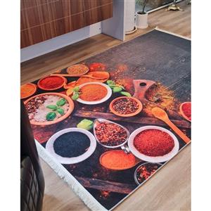 فرشینه | فرش چاپی برند حسن نیا آشپزخانه هازان ترک طرح ادویه K120 (پس کرایه)