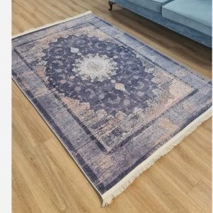 فرشینه مخمل تُرک مدل وینتیج طوسی ( پس کرایه )