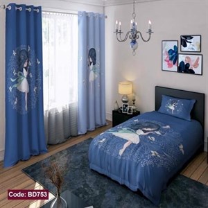 ست کامل ژورنالی رو تختی چاپی دخترانه پروانه bd753 (پس کرایه)