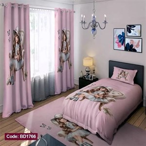 ست کامل ژورنالی رو تختی چاپی دخترانه دختر و خرس کد bd1766 (پس کرایه)